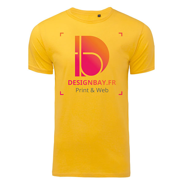 T-shirt homme coton biologique jaune