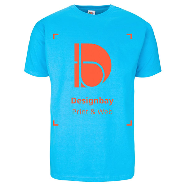 ts10 T-shirt homme à manches courtes unicolore cyan