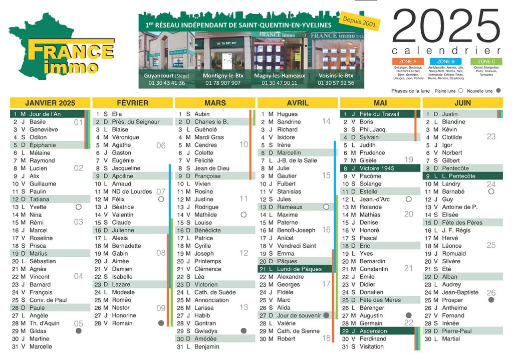 calendrier agence immobilière
