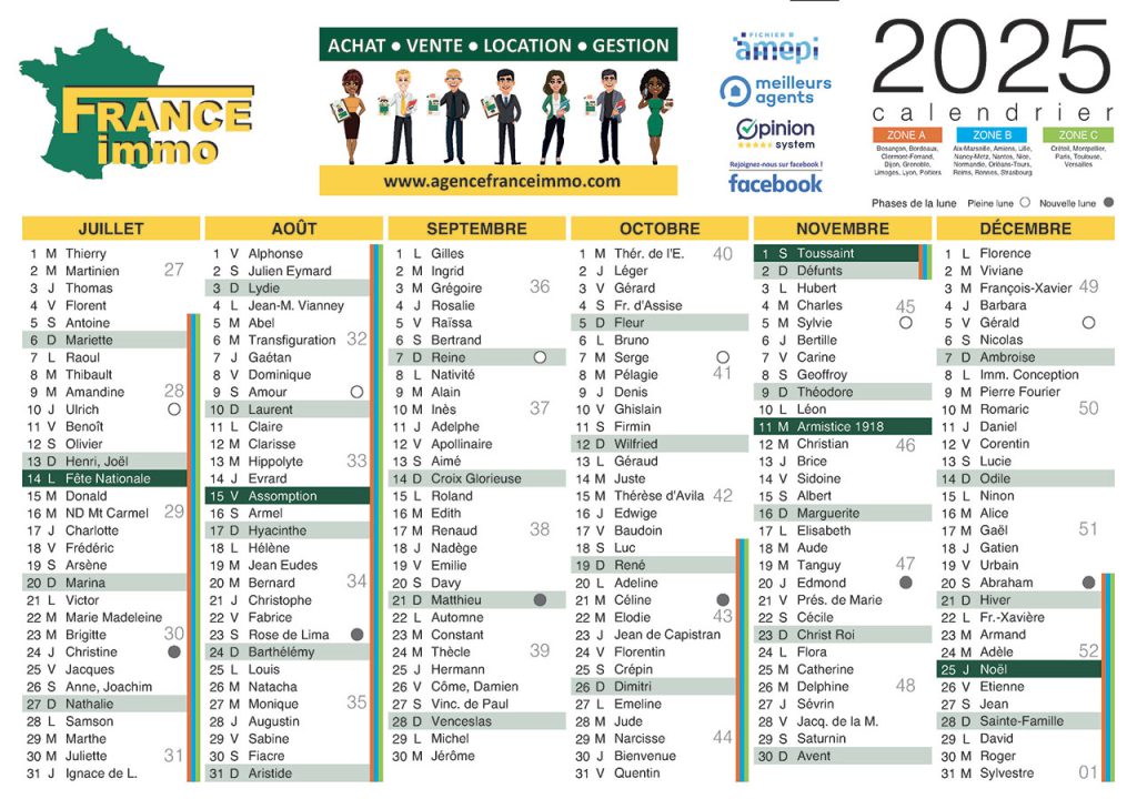 calendrier France Immo