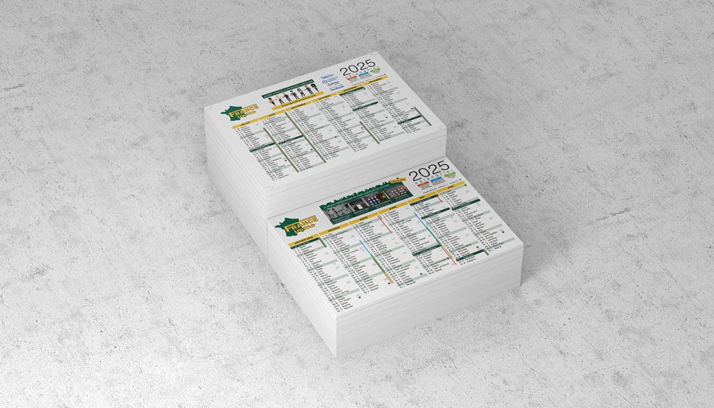 Maquettes d’impression, flyer & calendrier 2025